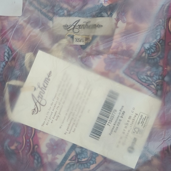 New arnhem azalea kimono robe pink XS/S tassel NWT - Picture 13 of 16